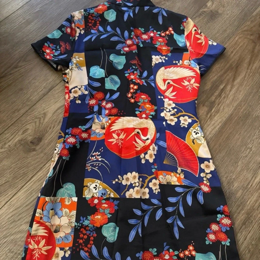 Zara Multicolor Floral Midi Dress - Picture 2 of 3
